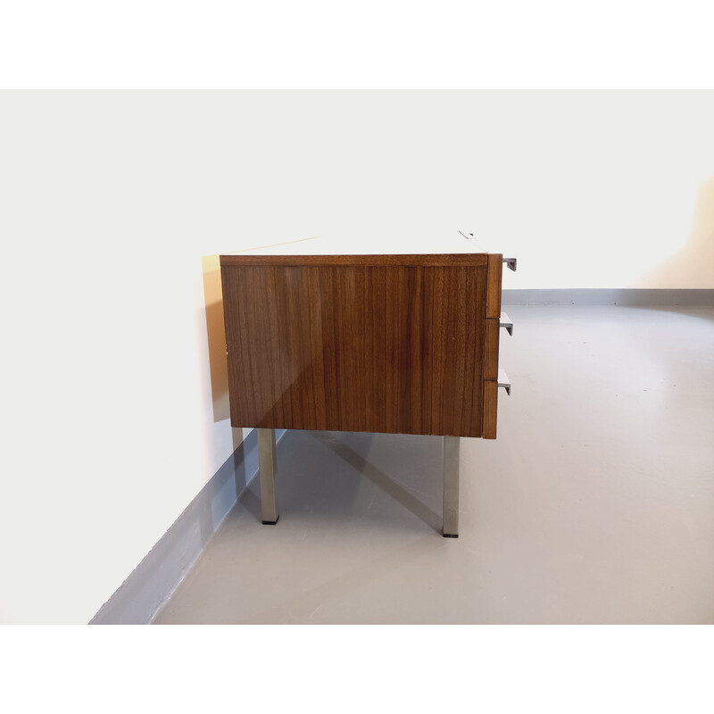 Vintage Enfilade aus Holz und Chrom, 1960-1970