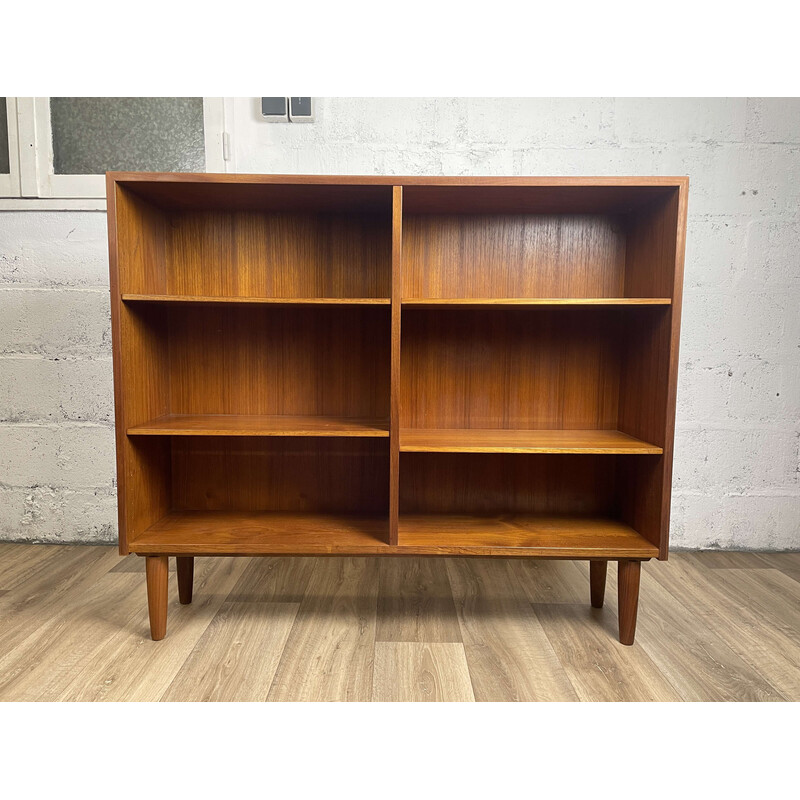 Scandinavian vintage teak bookcase by Omann Jun, 1960