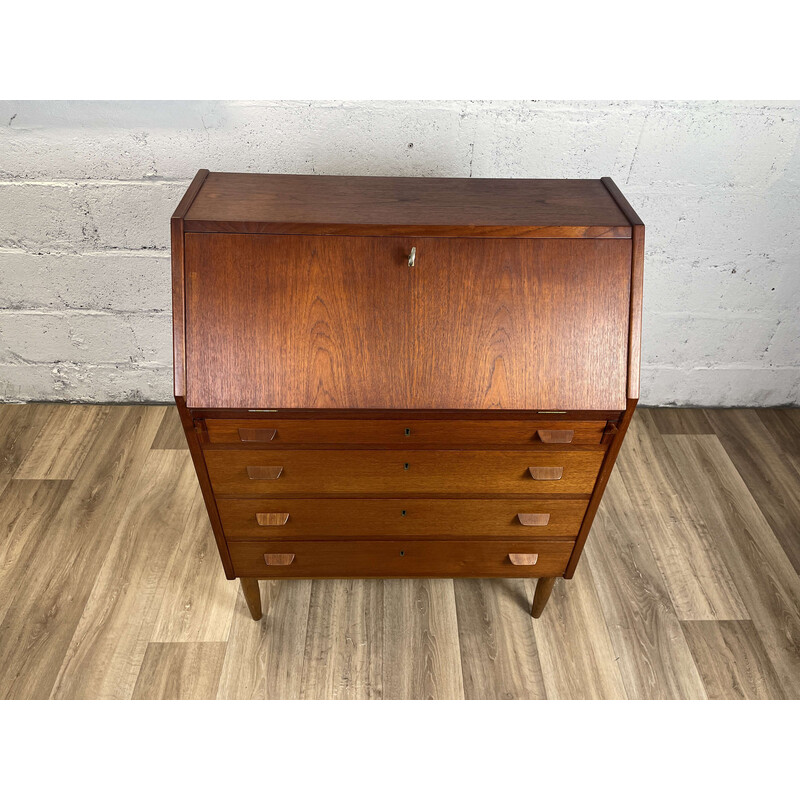 Scrivania vintage scandinava in teak, 1960