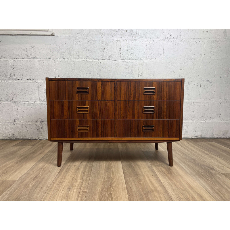 Scandinavische vintage ladekast van rozenhout, 1960