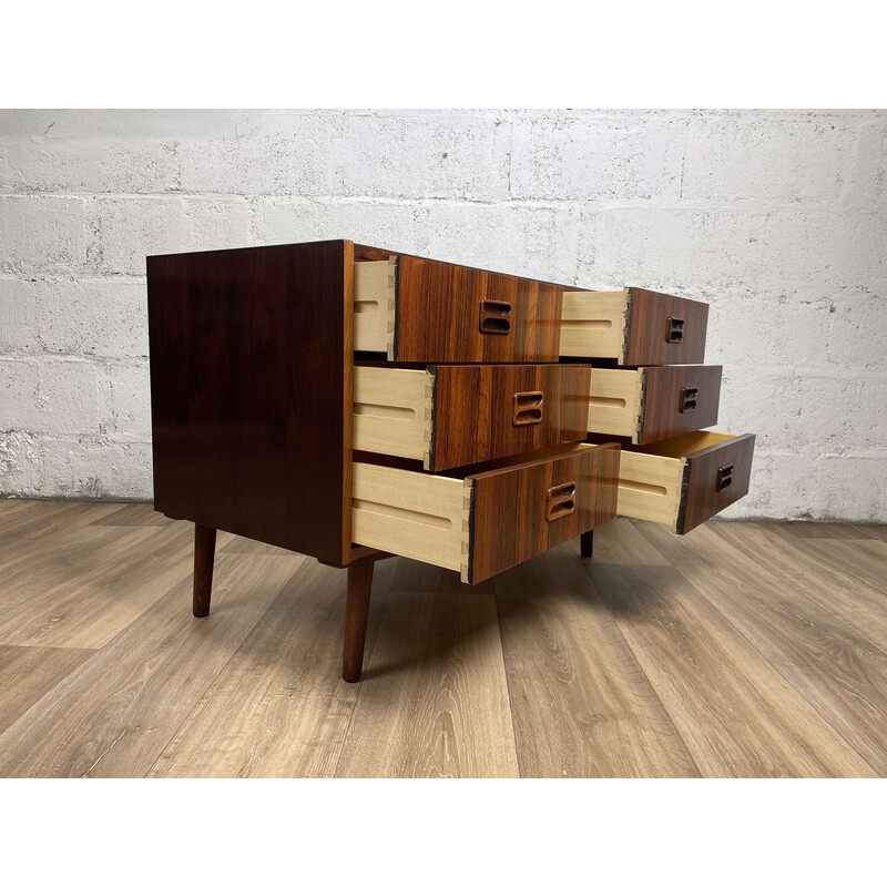 Scandinavian vintage rosewood chest of drawers, 1960