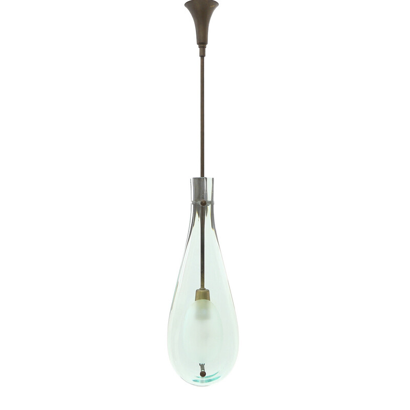 Vintage model "2259" pendant lamp by Max Ingrand for Fontana Arte, 1950s