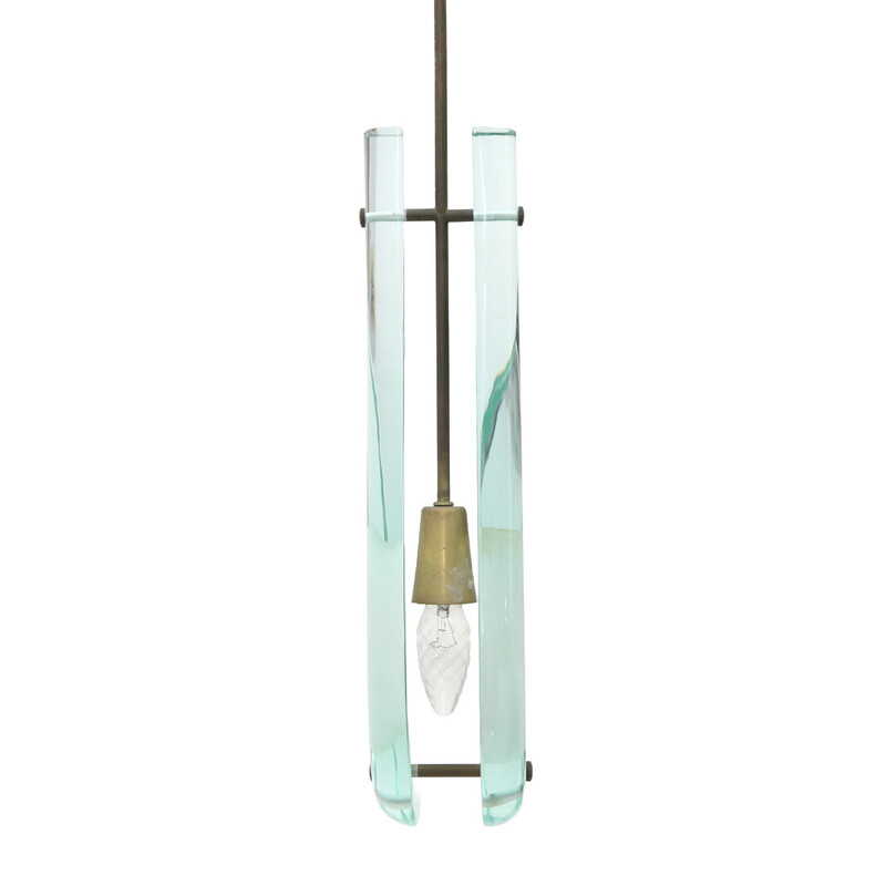 Vintage model "2259" pendant lamp by Max Ingrand for Fontana Arte, 1950s