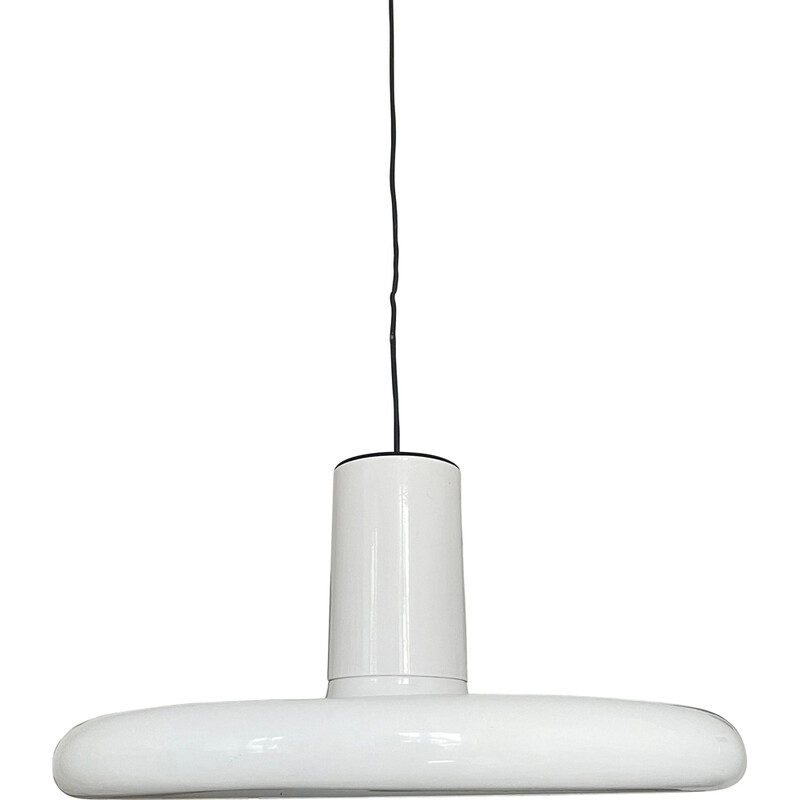 Vintage white Lita pendant lamp, France 1970