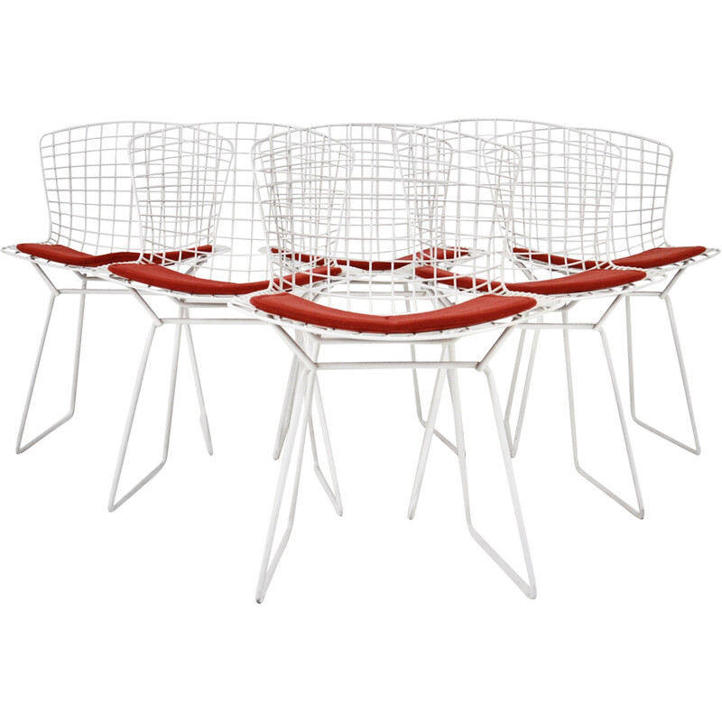 Set of 6 vintage chairs by Harry Bertoia for Knoll, 1960