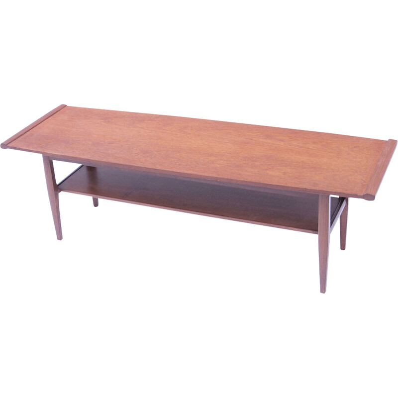 Table basse scandinave vintage à double plateau, 1960