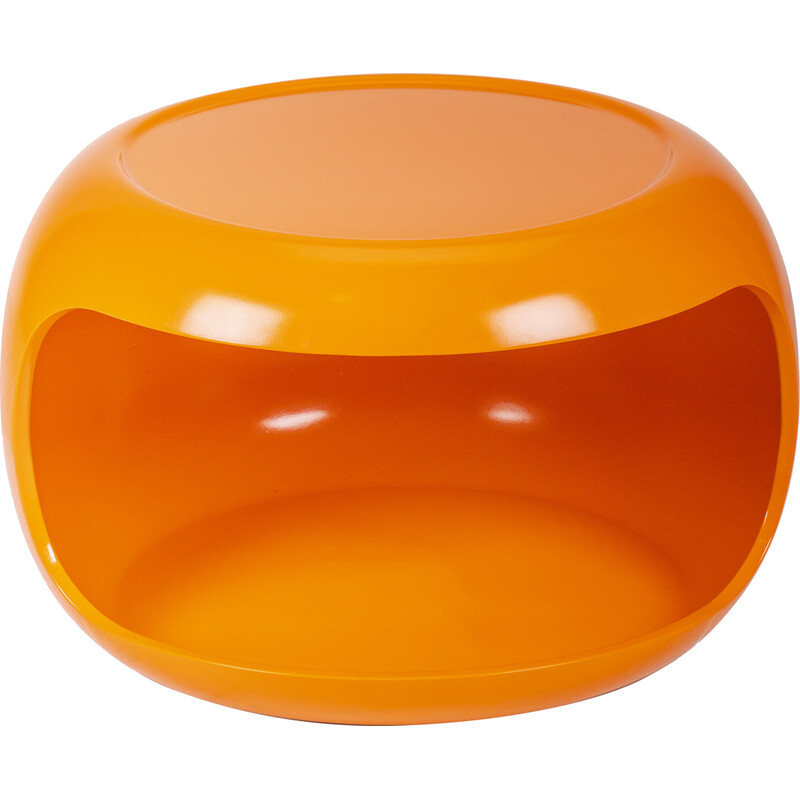 Table d'appoint vintage orange pour Horn Collection