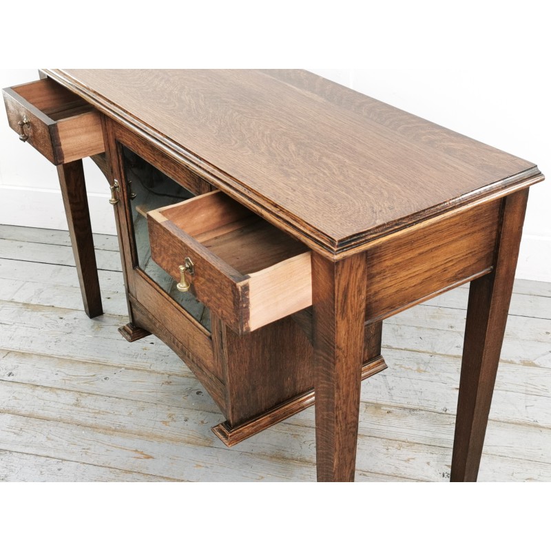 Vintage Arts and Crafts oakwood console table