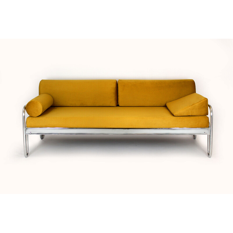 Klassisches Bauhaus-Sofa aus Chromstahlrohr von Mucke Melder, 1930er Jahre