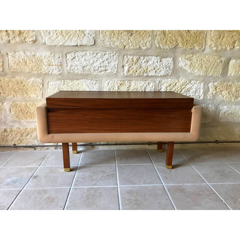 Vintage teak and fabric dressing table, 1970