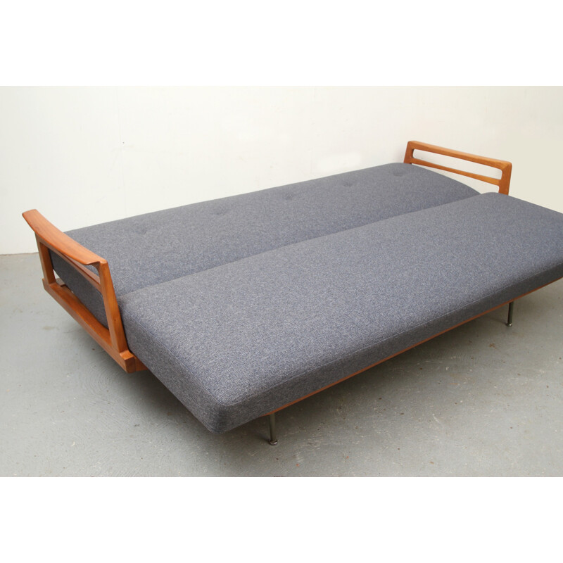 Grey daybed in cherrywood - 1950s