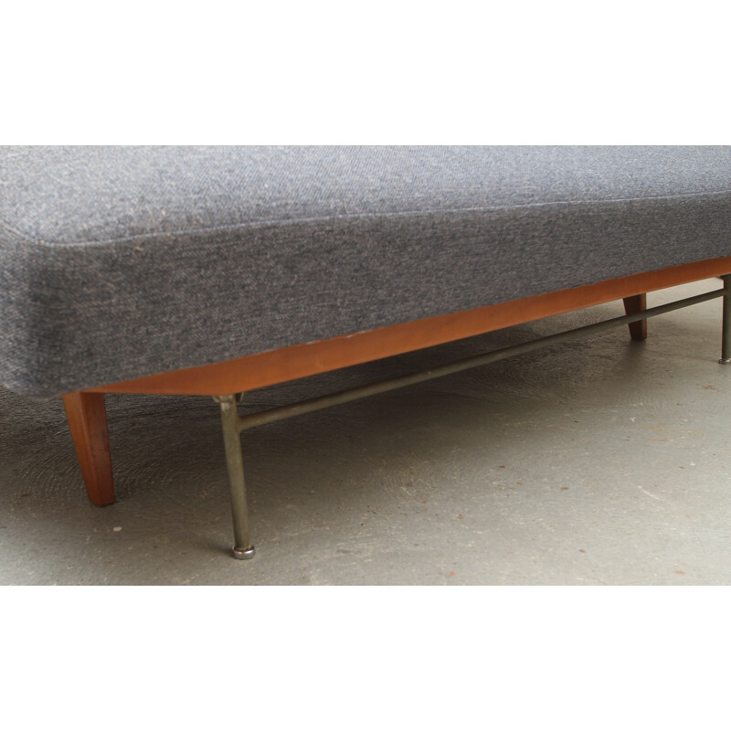 Grey daybed in cherrywood - 1950s