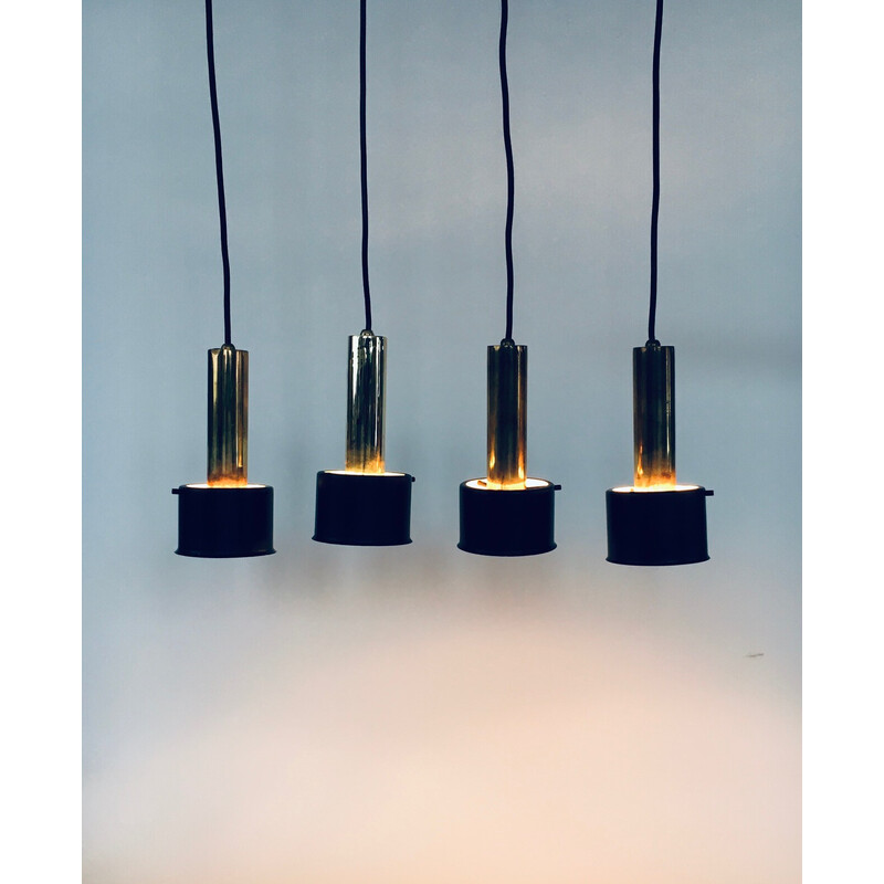 Set of 4 mid century Italian pendant lamps, Italy 1960s