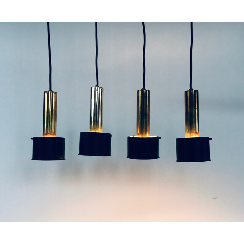 Set of 4 mid century Italian pendant lamps, Italy 1960s