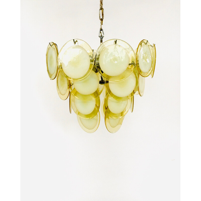 Mid century Italian Murano glass chandelier by Vistosi for Venini, 1960s