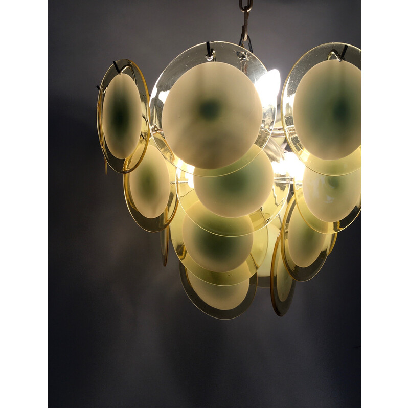 Mid century Italian Murano glass chandelier by Vistosi for Venini, 1960s