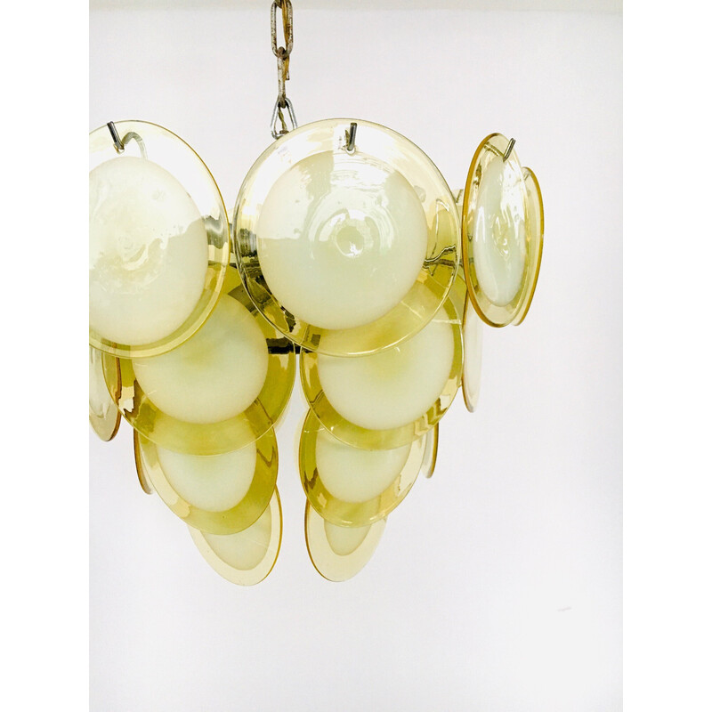 Mid century Italian Murano glass chandelier by Vistosi for Venini, 1960s