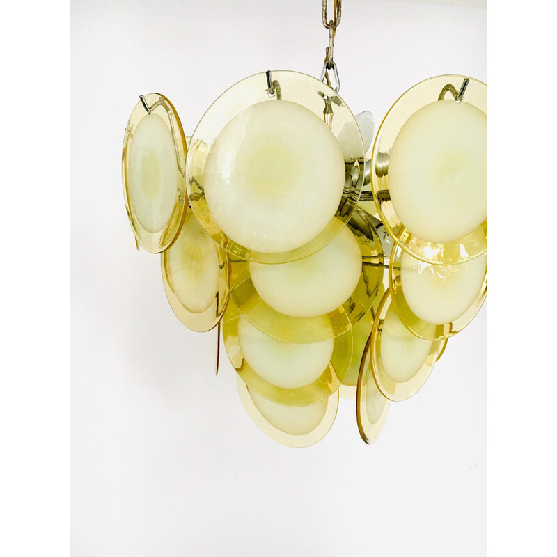 Mid century Italian Murano glass chandelier by Vistosi for Venini, 1960s