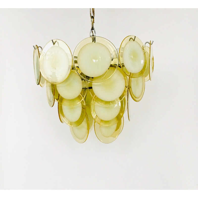 Mid century Italian Murano glass chandelier by Vistosi for Venini, 1960s