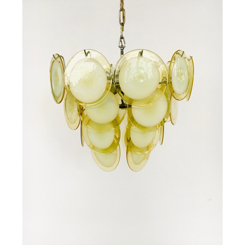 Mid century Italian Murano glass chandelier by Vistosi for Venini, 1960s