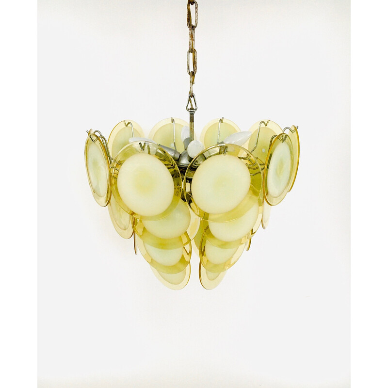 Mid century Italian Murano glass chandelier by Vistosi for Venini, 1960s