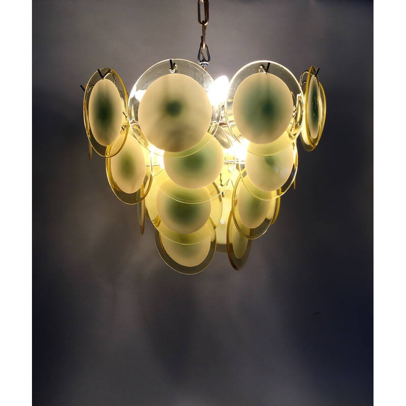 Mid century Italian Murano glass chandelier by Vistosi for Venini, 1960s