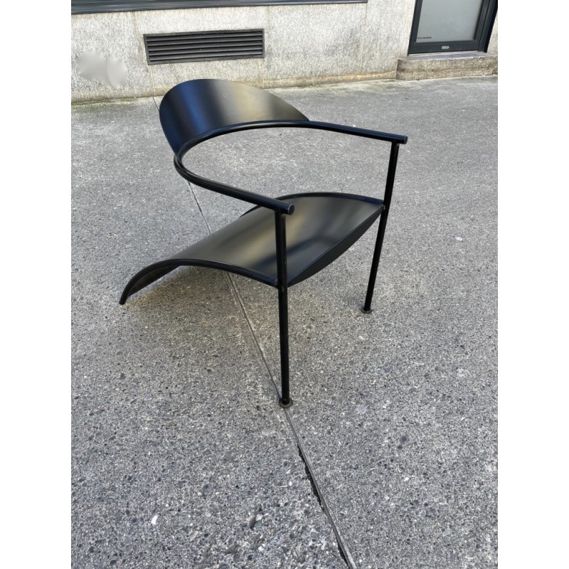 Poltrona vintage Pat Conley 2 in acciaio di Philippe Starck, anni '80