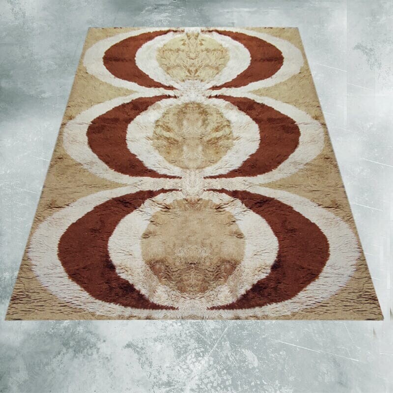 Vintage geometrisch Space Age tapijt van wol, Italië 1970