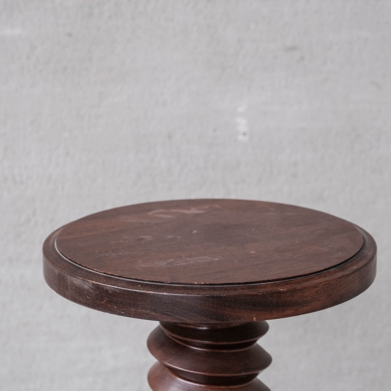 French mid-century turned oakwood pedestal, 1950s