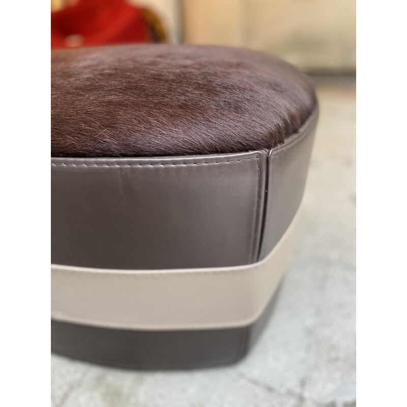 Vintage mobile pouffe by Trussardi