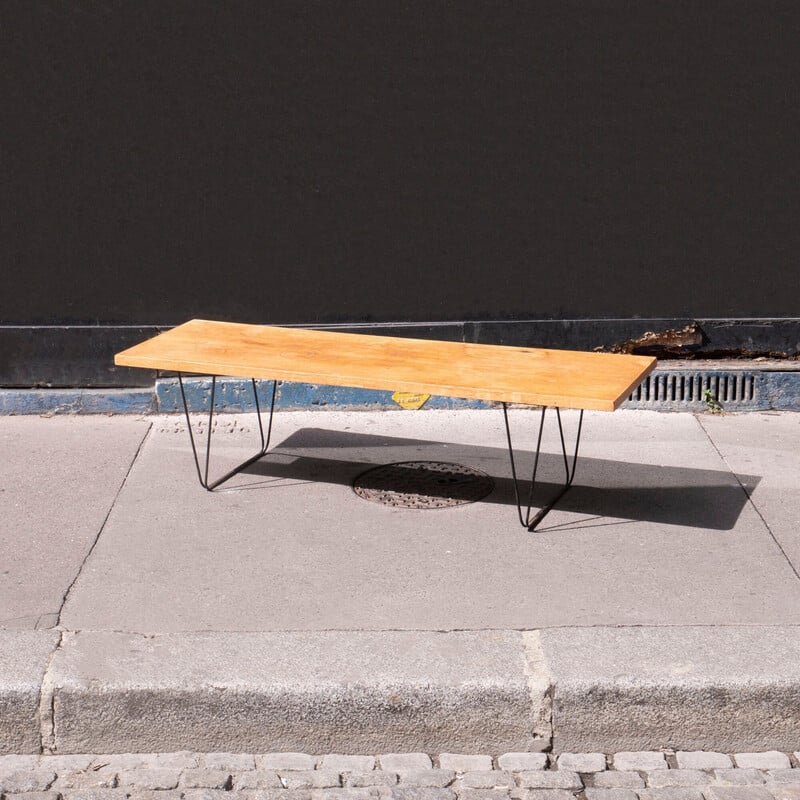 Vintage bench by Pierre Paulin for Thonet, 1970