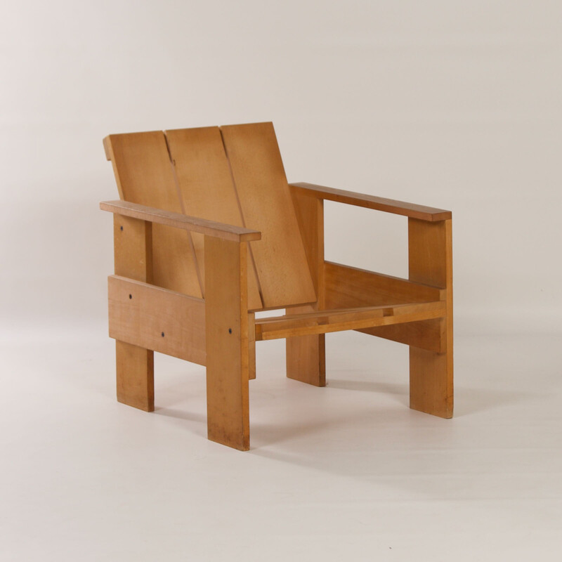 Vintage Crate armchair by Gerrit Rietveld for Cassina, 1980s
