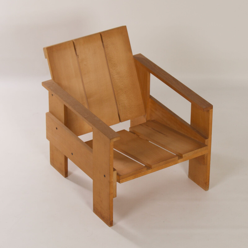 Vintage Crate armchair by Gerrit Rietveld for Cassina, 1980s