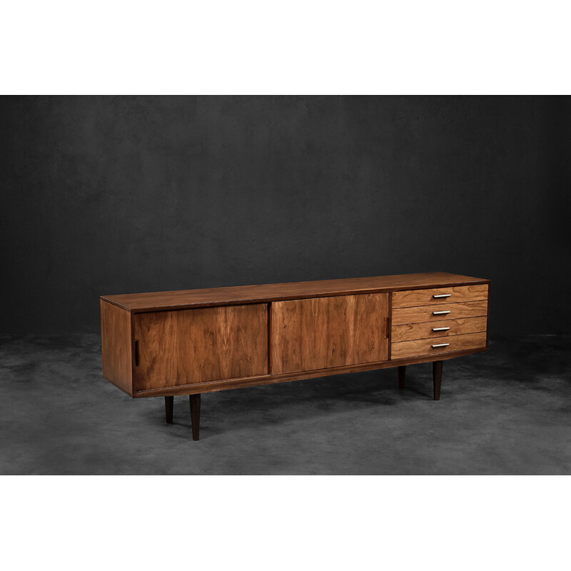 Credenza danese vintage in mogano con cassetti, anni '70