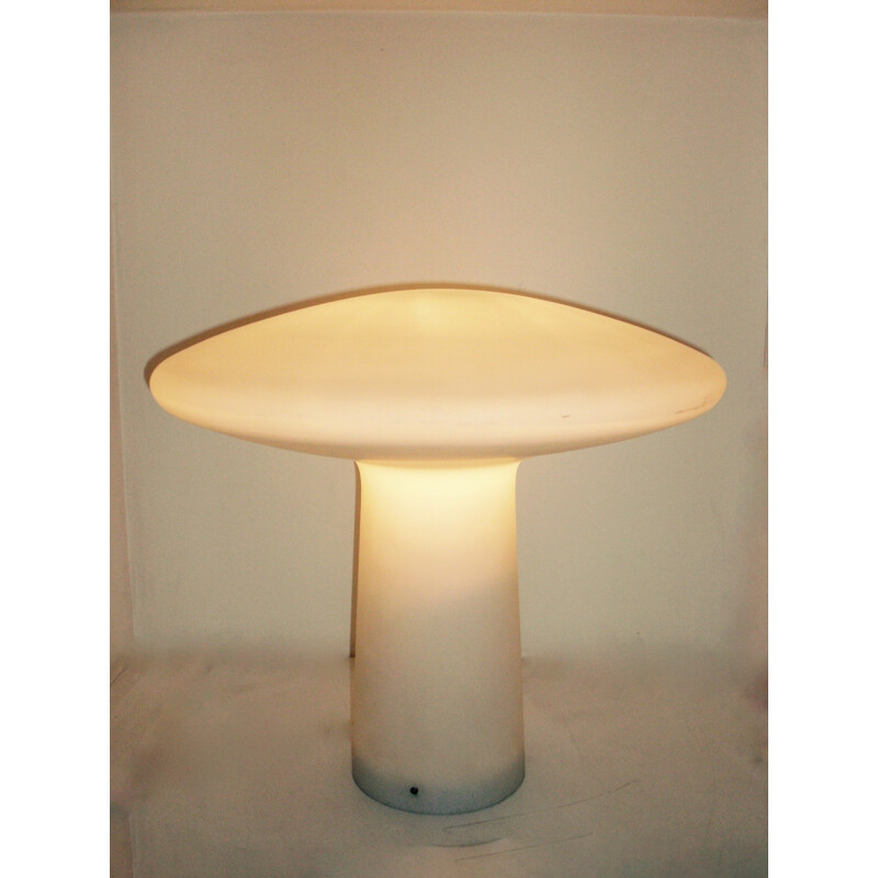 Italian opaline glass lamp - 1980s