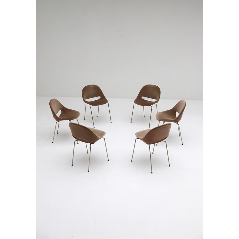 Set of 6 vintage Sl58 dining chairs by Leon Stynen