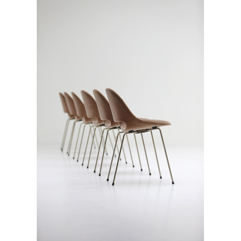 Ensemble de 6 chaises vintage Sl58 par Leon Stynen