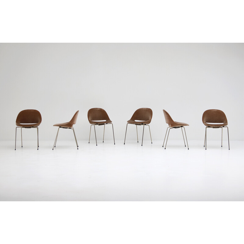 Ensemble de 6 chaises vintage Sl58 par Leon Stynen