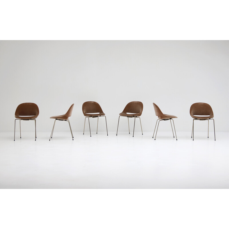 Set of 6 vintage Sl58 dining chairs by Leon Stynen