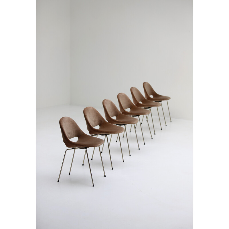 Ensemble de 6 chaises vintage Sl58 par Leon Stynen
