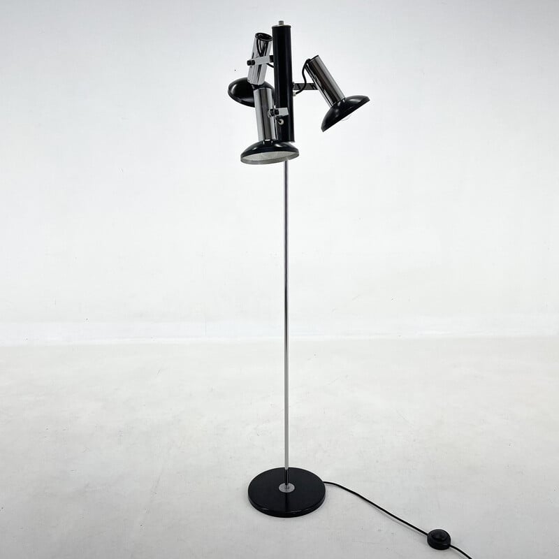 Vintage chrome 3 spot floor lamp, Italy 1960s