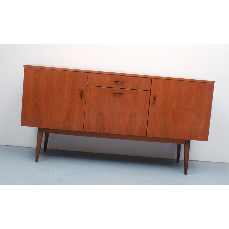 Vintage sideboard in walnut with bar case, 1960s