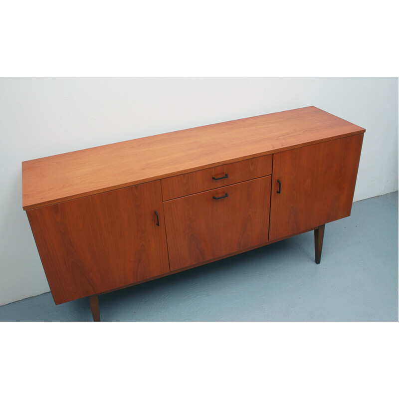 Vintage sideboard in walnut with bar case, 1960s