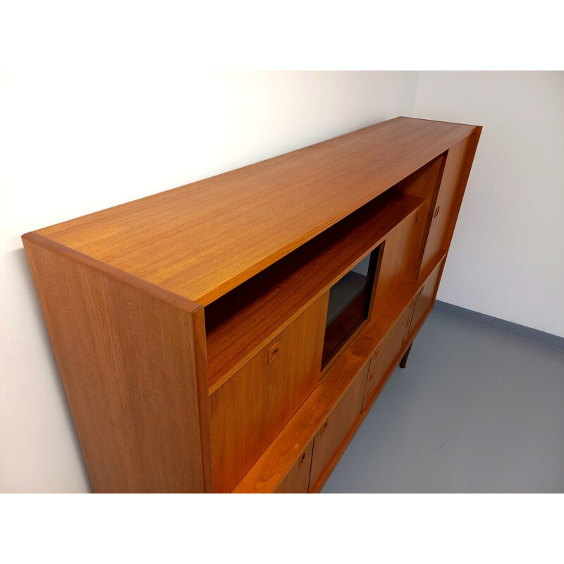 Enfilade scandinava vintage in teak, 1950-1960