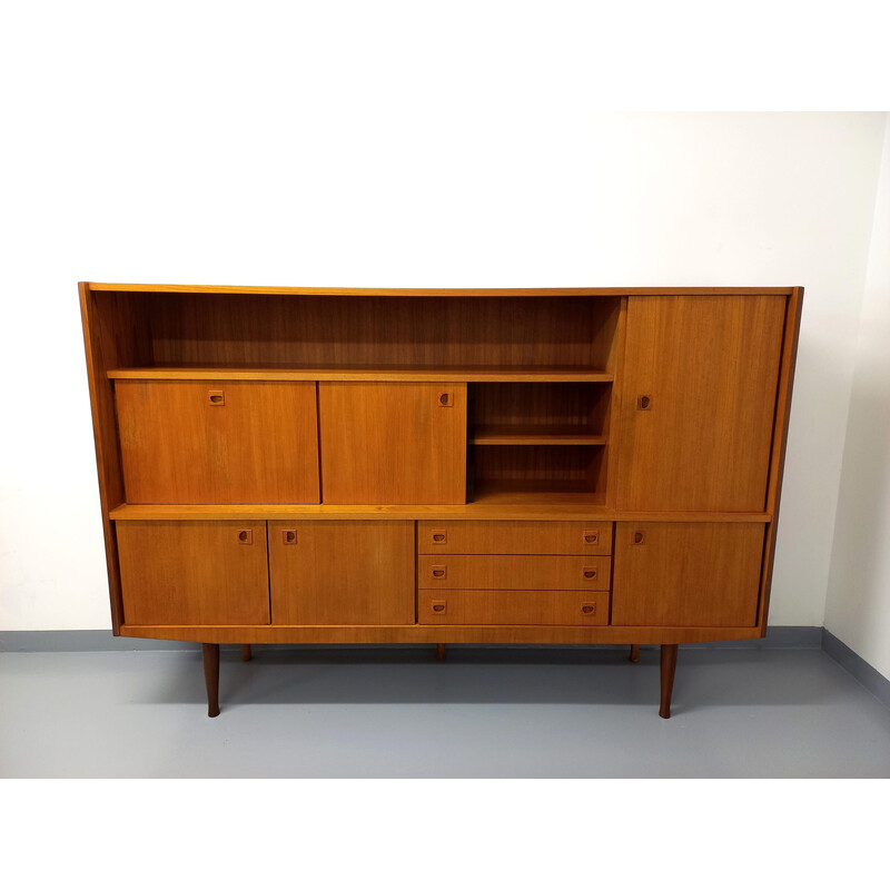 Enfilade scandinava vintage in teak, 1950-1960