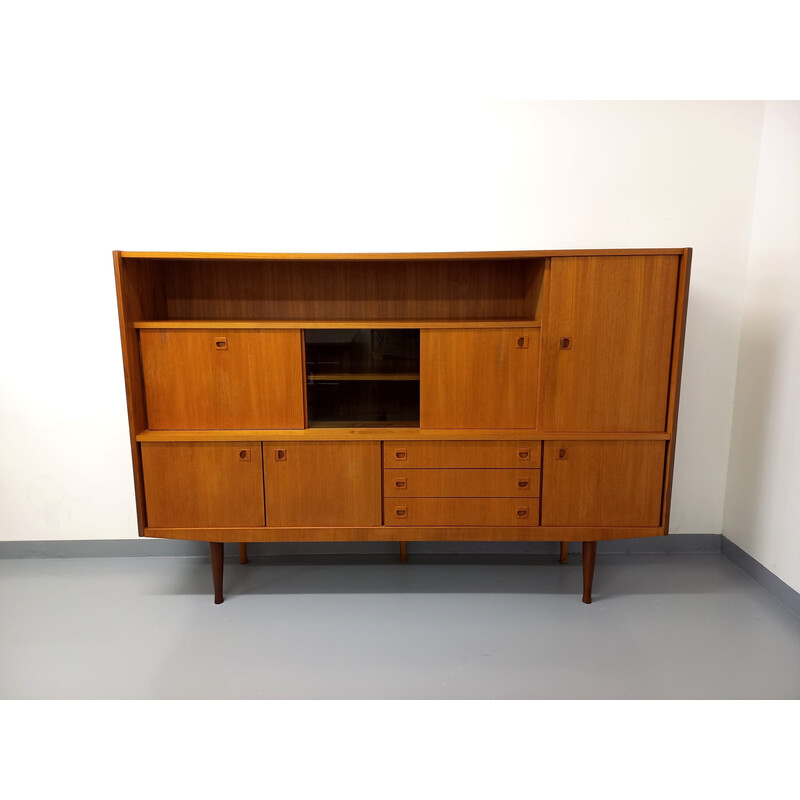 Enfilade scandinava vintage in teak, 1950-1960