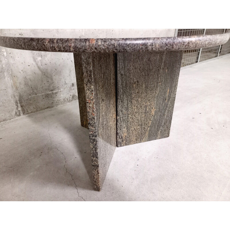 Vintage grey granite coffee table, 1970