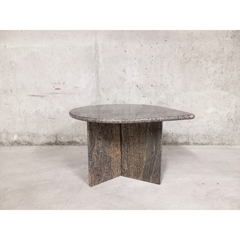 Table basse vintage en granit gris, 1970
