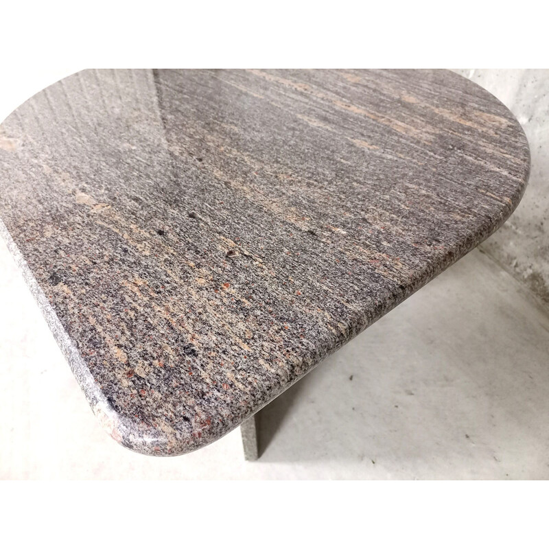 Vintage grey granite coffee table, 1970