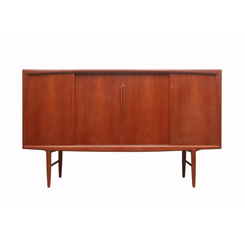 Sidebaord vintage in teak con ante scorrevoli di Axel Christensen per Aco Möbler, 1960